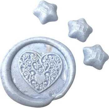 Sběratelství Creatissimo - Vosk pro pečetění ve tvaru Hvězdičky Světle modrá - 50 g