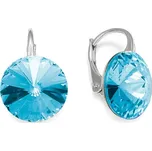 Náušnice modré Rivoli se Swarovski Elements Sweet Candy K112212AQ Aqua 12 mm