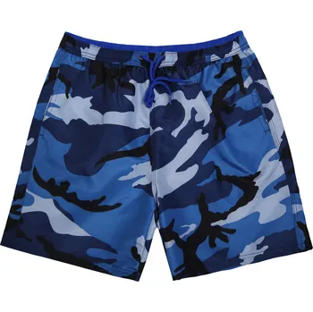 Pánské plavky FANNIFEN Maskovací pánské koupací šortky J20520 Barva: Modrá, Velikost: 2XL