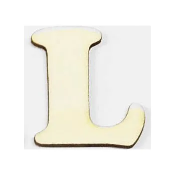 Překližka Výřez z překližky, PIS2, PÍSMENO L II.--patkové, 4,2cm, 1ks
