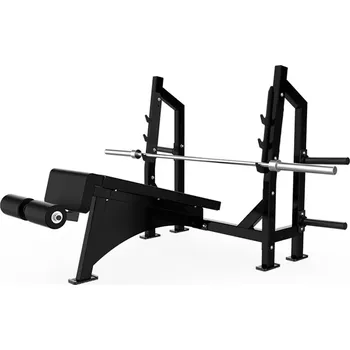 TRUESTEEL Olympijská šikmá lavice - decline Černá