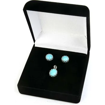 Souprava šperků Sada šperků amazonit Ag 925/1000 + Rh