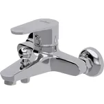 CERSANIT - Vanová baterie CARI jednopáková, nástěnná, s pevným výtokovým ramínkem, s přepínačem, CHROM S951-002