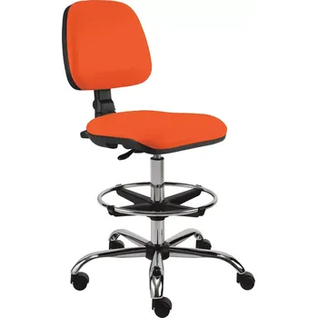 Jídelní židle ELLA - V židle provozní, kříž chrom, látka BONDAI BN19 (3012) - látka oranžová