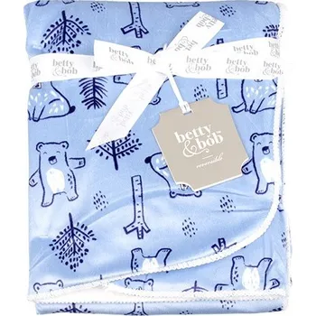 Dětská deka Dětská deka beránek Medvídci modrá 75 x 100 cm