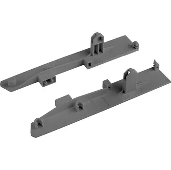 Nábytkové kování StrongBox držáky čela, vnitřní zásuvka H204, reling hranatý dvojitý, šedá (StrongBox držáky čela, vnitřní zásuvka H204, reling hranatý dvojitý, šedá)