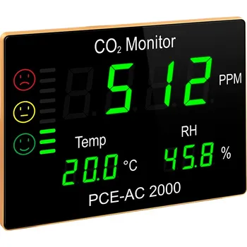 Měřič kvality ovzduší PCE-AC 2000, měření CO2, teploty, vlhkosti