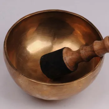 Tibetská mísa 1670 g - průměr 24 cm, ručně tepaná, tón F, s paličkou a podložkou v ceně