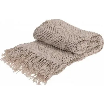 deka Kostkovaný pléd v hnědé barvě 130x170 cm