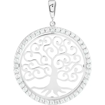Přívěsek GEMMAX Působivý přívěsek Strom života z bílého zlata zdobený zirkony – zlatý šperk ryzosti 585/1000 v Dárkovém balení s Certifikátem GLPWB-02085