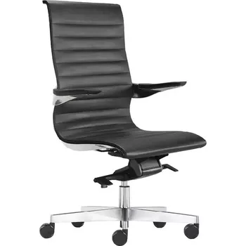 LEON křeslo kancelářské, černá kůže
