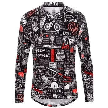 cyklistický dres Dres MTB CYCOLOGY Graffiti, pánský, dlouhý rukáv