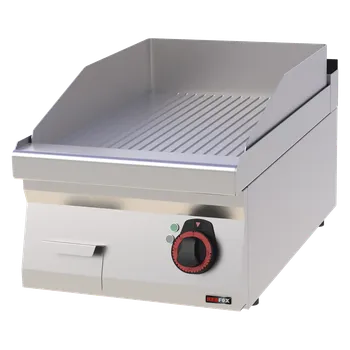 Grilovací deska 40x51 elektrická chromovaná rýhovaná bez podestavby 400 V | REDFOX - FTRC 70/04 E