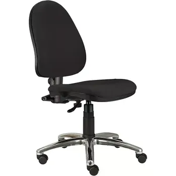 888/MEK CR židle kancelářská, kříž chrom, koženka BLOOM B 08 - koženka černá