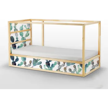 samolepka Coloray Samolepky Ikea Kura Bed Zelený kaktus BubblesFree s žebříkem coloraydecor-id-ss-463841381kb