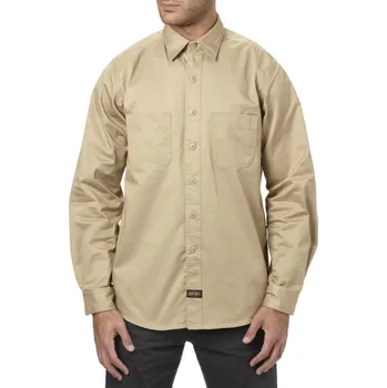 Pánská košile Jesse James Workwear Košile Heavy Duty Workshirt Logo Béžová XL