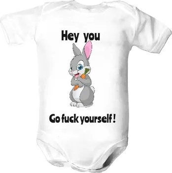 Kojenecký body Dětské body s potiskem Hey you 3 dětské