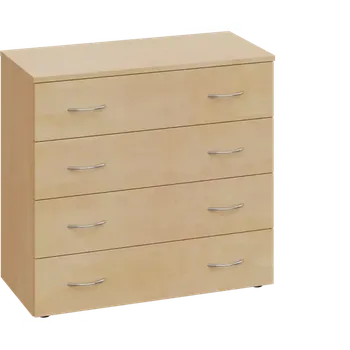 Policová skříň EN 2 - 84Z kancelářská skříň, 4-zásuvková, 750x800x400, bříza světlá