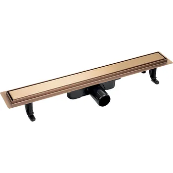 Odvodňovací žlab Laveo Basso odtokový žlábek s mřížkou 60 cm zlatá COB860D