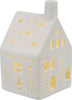 Vánoční osvětlení Domeček z porcelánu s LED osvětlením 14 x 7 x 7 cm