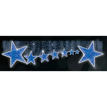 Vánoční světelný řetěz Polamp POL-0330M - 2D dekorace - Převisy - 150 x 500 cm