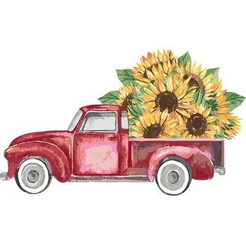 ZUTY Malování podle čísel - SLUNEČNICOVÝ NÁKLAD Rozměr: 40x50 cm, Rámování: bez rámu a bez vypnutí plátna