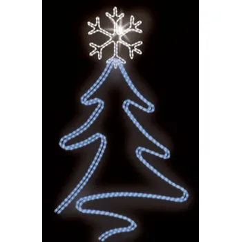 Vánoční světelný řetěz Polamp POL-0153 - 2D dekorace - Stromeček - 185 x 90 cm