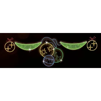 Vánoční světelný řetěz Polamp POL-0357M - 2D dekorace - Převisy - 190 x 600 cm