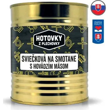 Hotové jídlo Hotovky z plechovky Svíčková na smetaně s hovězím masem v plechovce Velikost: 800 g