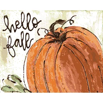 ZUTY Malování podle čísel - ORANŽOVA DÝNĚ (HALEY BUSH) Rozměr: 40x50 cm, Rámování: bez rámu a bez vypnutí plátna