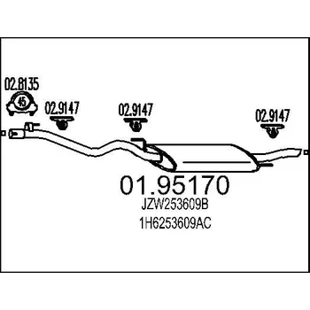 Auto-moto Zadní tlumič výfuku MTS 01.95170