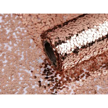 Svatební dekorace Tyl dekorační s glitry 24 cm/4,5 m - rosegold