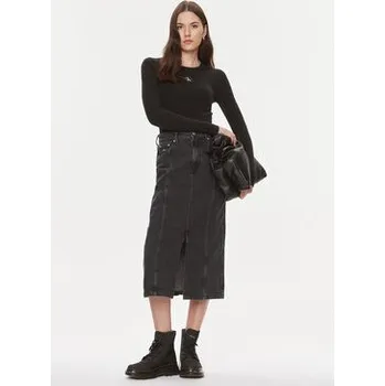 Dámská sukně Tommy Jeans Džínová sukně Claire DW0DW17700 Černá Regular Fit 27_NI