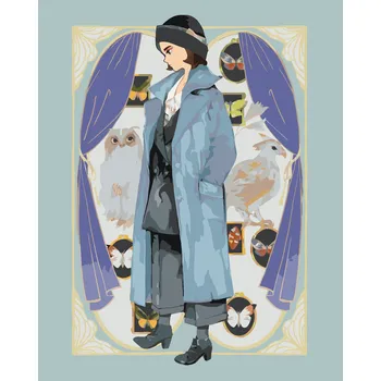 ZUTY Malování podle čísel - KRESLENÁ PORPENTINA GOLDSTEINOVÁ (FANTASTICKÁ ZVÍŘATA) Rozměr: 40x50 cm, Rámování: bez rámu a bez vypnutí plátna