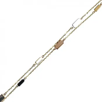 Náramek Couple, Zajímavý náramek či náhrdelník Anisa, kombinované zlato, délka: 19 cm, 1441004-8-19-0