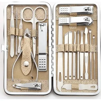 Péče o nehty | sada na manikúru - 19ks žlutá