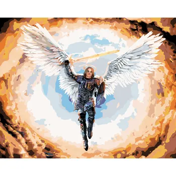 ZUTY Malování podle čísel - ARCHANDĚL MICHAEL Rozměr: 40x50 cm, Rámování: vypnuté plátno na rám