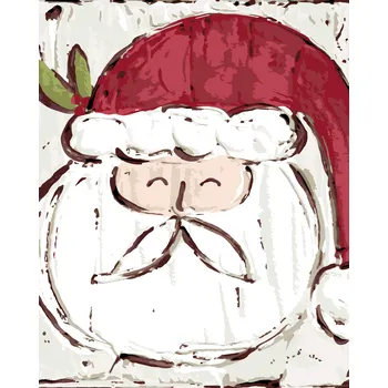 ZUTY Malování podle čísel - SANTA (HALEY BUSH) Rozměr: 40x50 cm, Rámování: vypnuté plátno na rám