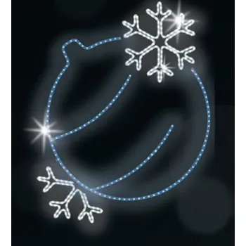 Vánoční světelný řetěz Polamp POL-0136 - 2D dekorace - Baňka - 180 x 90 cm