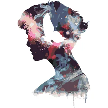 ZUTY Malování podle čísel - SILUETA QUEENIE GOLDSTEINOVÁ (FANTASTICKÁ ZVÍŘATA) Rozměr: 40x50 cm, Rámování: bez rámu a bez vypnutí plátna