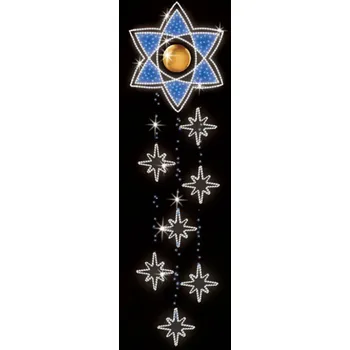 Vánoční osvětlení Polamp POL-1229 - 2D dekorace - Ozdoba sloupů - 300 x 100 cm