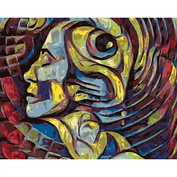 ZUTY Malování podle čísel - ABSTRAKTNÍ ŽENA S OKEM Rozměr: 40x50 cm, Rámování: vypnuté plátno na rám