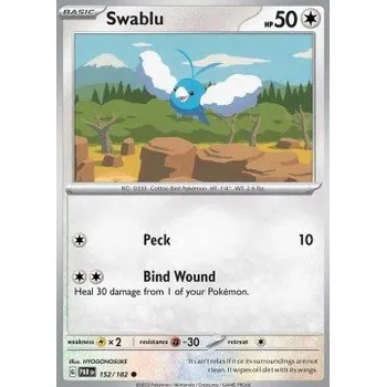 Sběratelská karetní hra Pokémon PAR 152/182 Swablu - Paradox Rift Stav: Near Mint, Verze: REVERSE HOLO