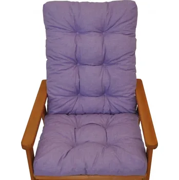 Podsedák Nábytek PEGAS Polstr na zahradní křeslo s mašlí - látka fialový melír