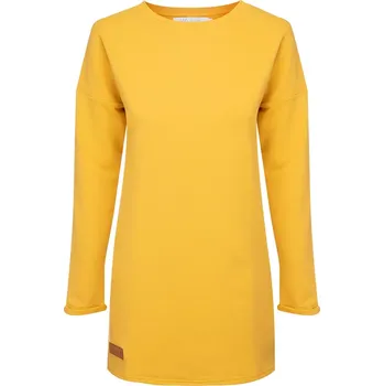 Dámské šaty Dámské teplákové mikino-šaty BASIC yellow - MSBAYEXL