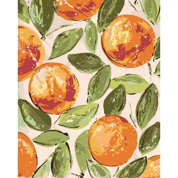 ZUTY Malování podle čísel - ZÁTIŠÍ POMERANČE (HALEY BUSH) Rozměr: 40x50 cm, Rámování: bez rámu a bez vypnutí plátna
