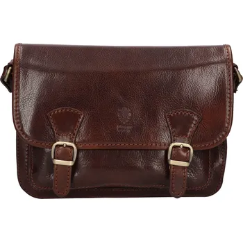 Kabelka Dámská crossbody kožená kabelka Italia Anne - hnedá