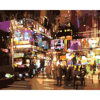 ZUTY Malování podle čísel - NOČNÍ VELKOMĚSTO Rozměr: 40x50 cm, Rámování: bez rámu a bez vypnutí plátna