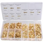 Krimpovací konektory zástrčkové a očkové pro automobily, neizolované, měď, 450 ks - ASTA