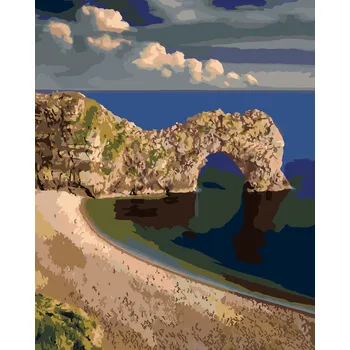 ZUTY Malování podle čísel - SKÁLY NA POBŘEŽÍ (DENNIS FRATES) Rozměr: 40x50 cm, Rámování: bez rámu a bez vypnutí plátna